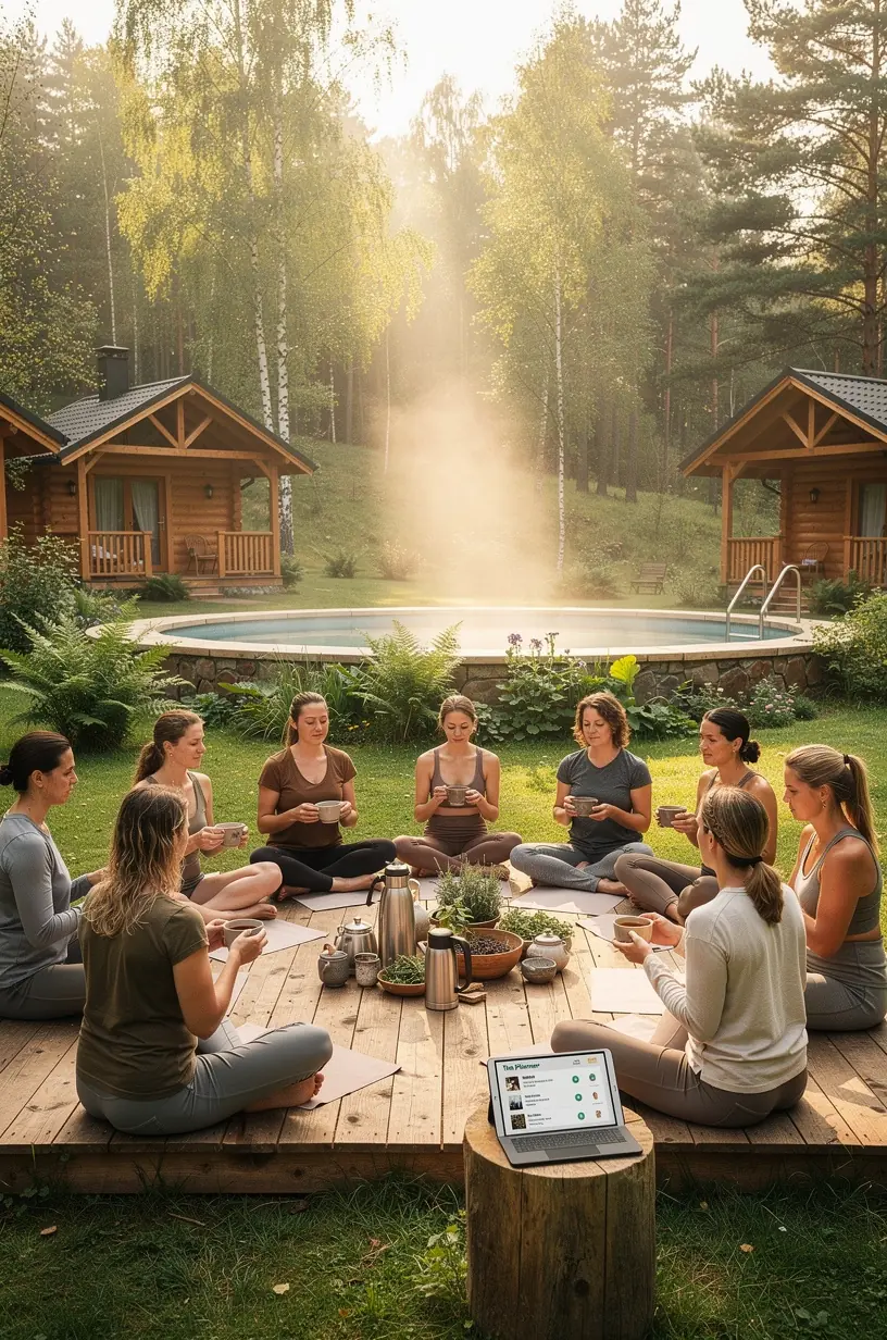 Arbatos puodelis ant stalo šalia sveikos mitybos dienos plano. Arbatos lapeliai ir termosas, simbolizuojantys kasdienės arbatos rutinos integravimą. Žmogus ramiai mėgaujasi arbata, pabrėždamas komfortą ir pusiausvyrą. Planuotojas su arbatos gėrimo grafiku, padedantis tvarkyti sveiką dienos ritmą. Arbatos rinkinys su skirtingų rūšių arbatomis, skirtas kasdieniam pasirinkimui. Rytinė arbatos ceremonija kaip dalis sveikos dienos pradžios. Arbatos puodelis ir atviras dienoraštis, skatinantys sąmoningą poilsį ir balansą. Ekranas su arbatos gėrimo priminimais, padedančiais išlaikyti reguliarią rutiną.